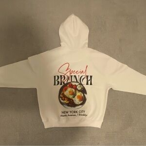 White NYC limited edition Special Brunch hoodie